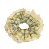 The new 2026 yellow and green checkered large intestine hair band exudes a sweet and elegant charm. It features a hair tie with elastic bands and a checkered hair tie Item Picture